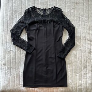 Guess black dress with lace top